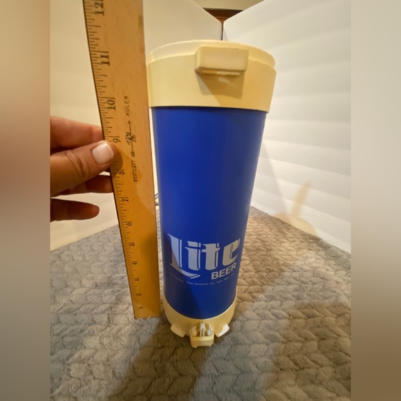 VINTAGE Cool Baby Tube Cooler Insulated Sling CAN CARRIER Hard Plastic w/Clip - Picture 6 of 8